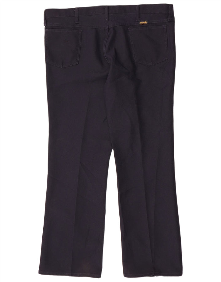 Мужские прямые повседневные брюки WRANGLER W42 L30 темно-синего цвета из полиэстера