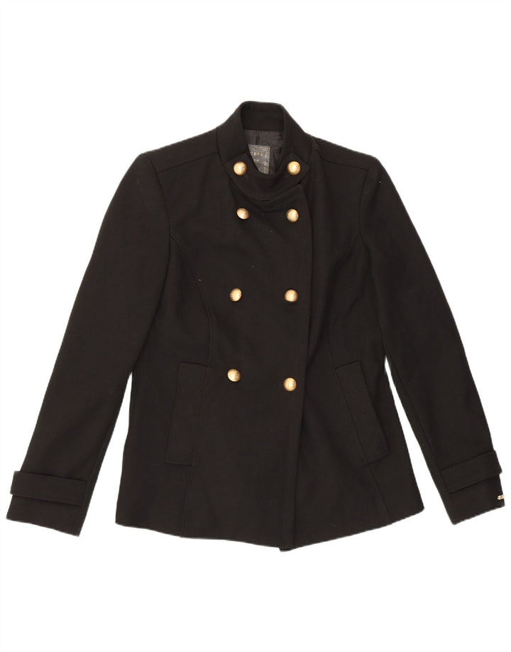 GUESS Womens Pea Coat UK 6 XS Black Polyester