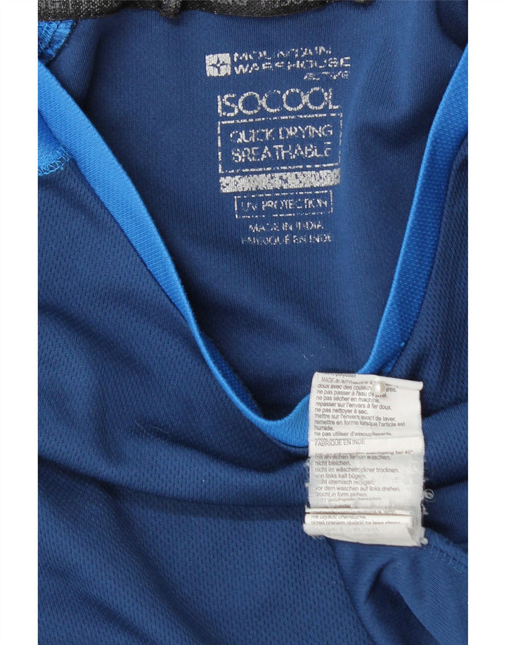 MOUNTAIN WAREHOUSE Мужская футболка IsoCool Верх среднего синего цвета с цветными блоками