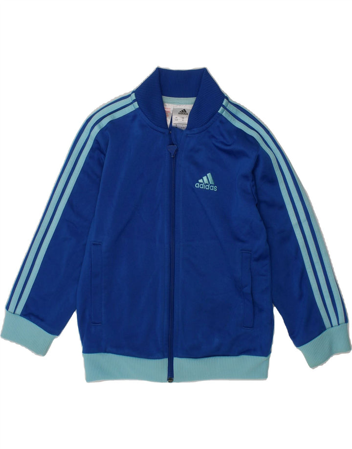 ADIDAS Boys Tracksuit Top Jacket 2-3 Years Blue Polyester Vintage Adidas and Second-Hand Adidas from Messina Hembry 