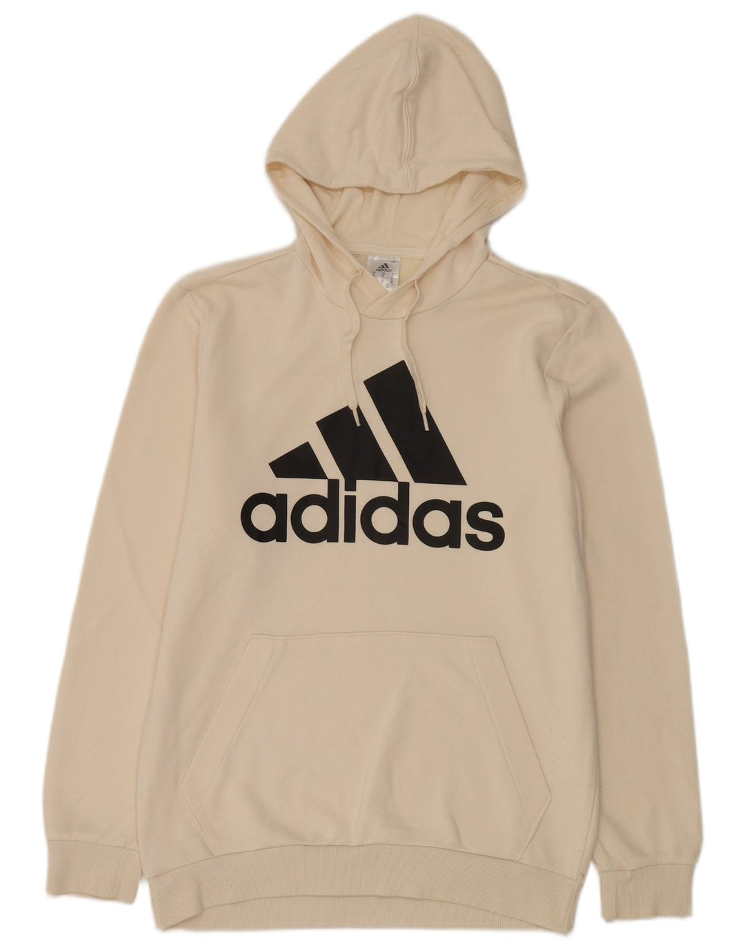 Мужской джемпер с капюшоном Adidas с рисунком, средний, белый, хлопковый