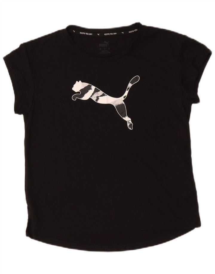 Женская футболка оверсайз с рисунком Puma Top UK 6 XS, черный полиэстер