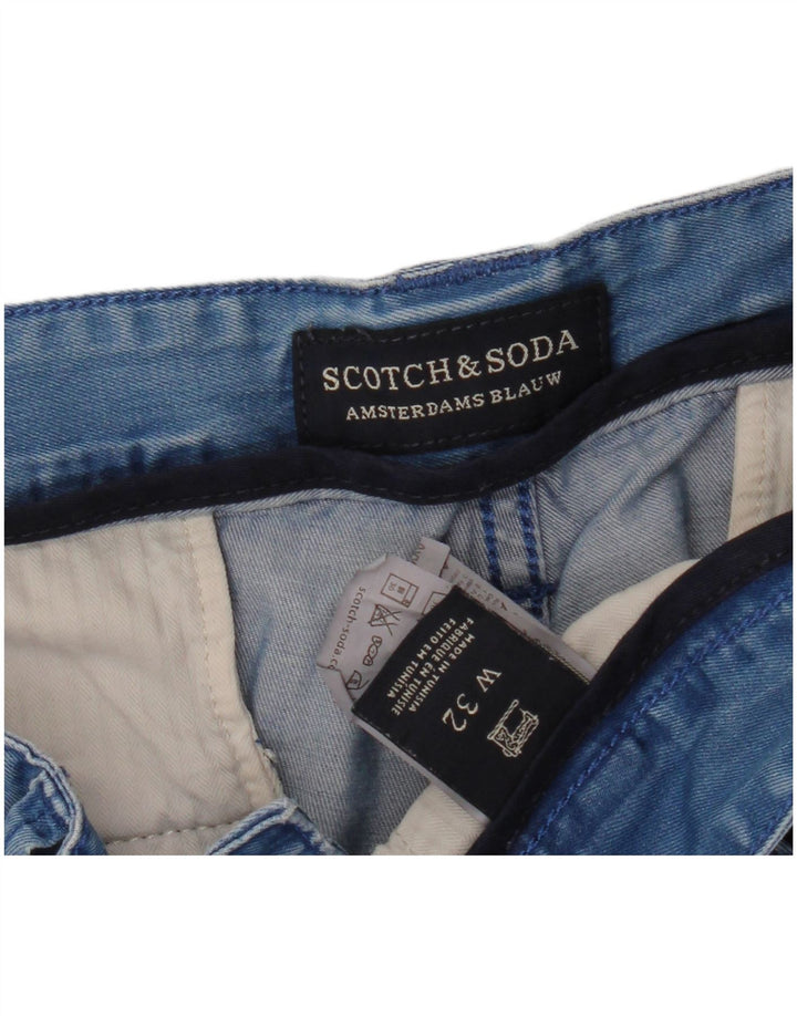 Мужские джинсовые шорты Scotch & Soda W32, средний синий хлопок