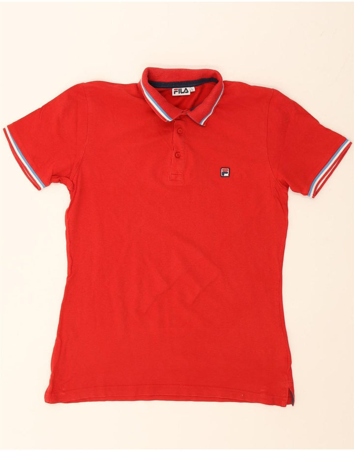 FILA Mens Polo Shirt Large Red Cotton Vintage Fila and Second-Hand Fila from Messina Hembry 