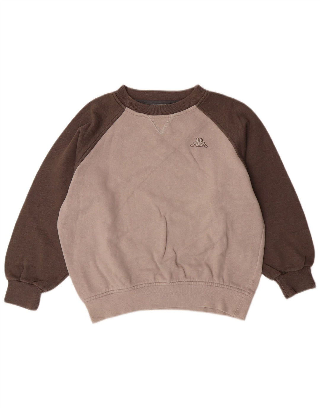 KAPPA Boys Sweatshirt Jumper 9-10 Years Large Grey Colourblock Cotton