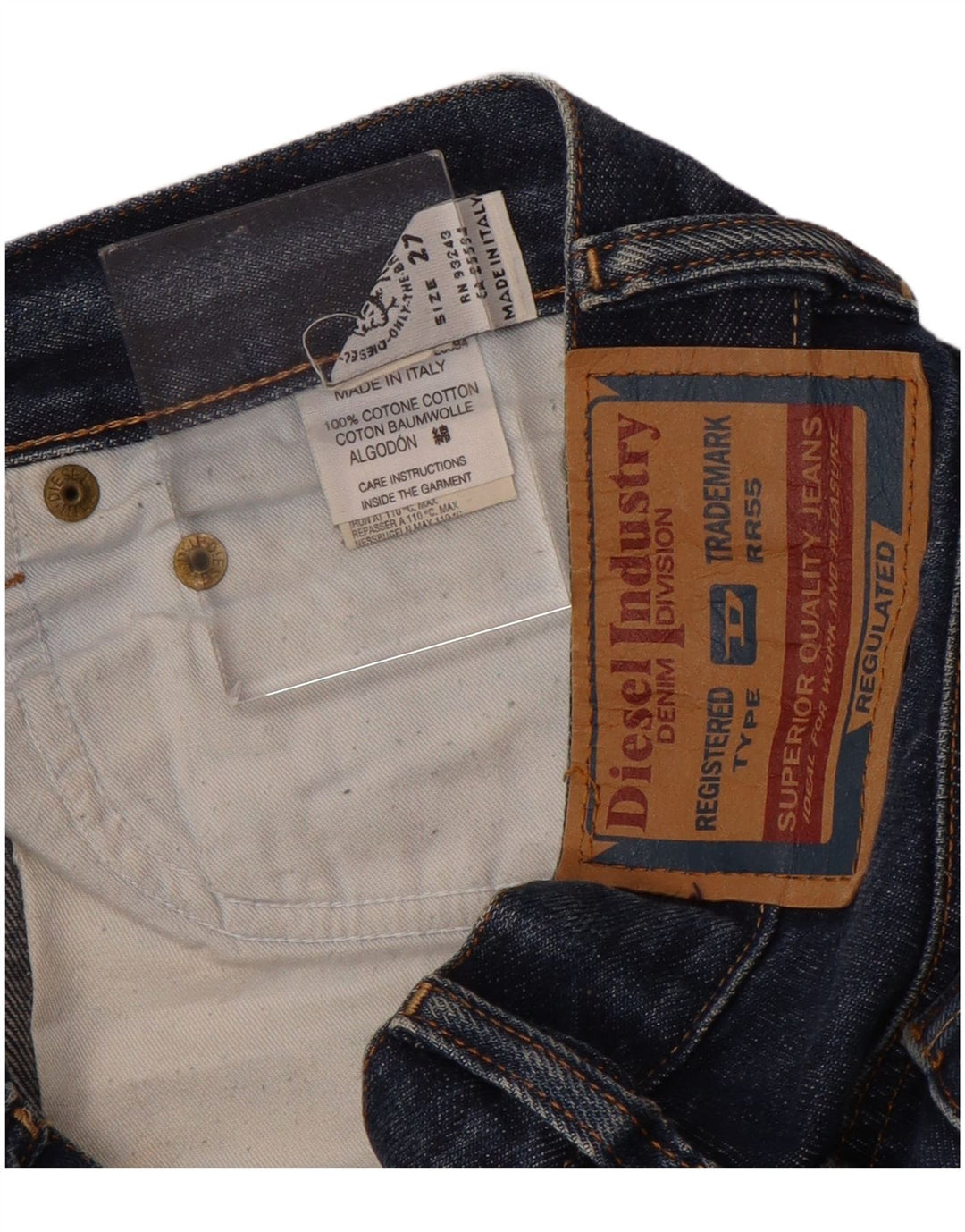 Женские прямые джинсы DIESEL W27 L29 синие, хлопок