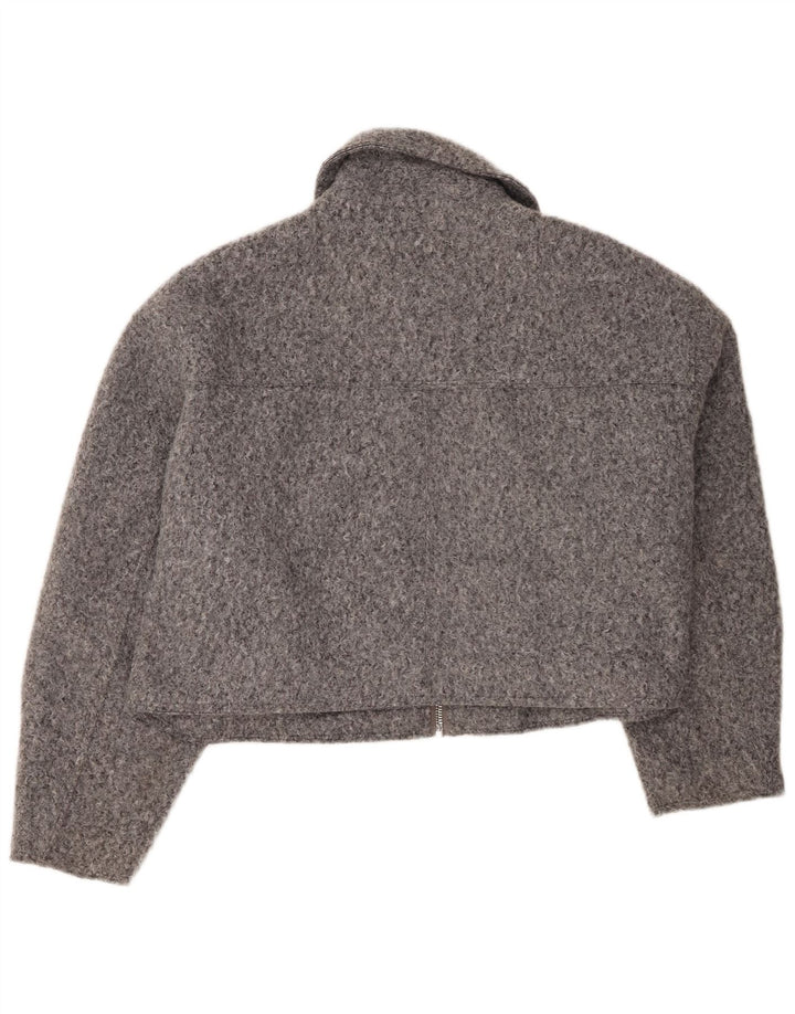 Женский укороченный бомбер Zara UK 20 2XL, серый полиэстер