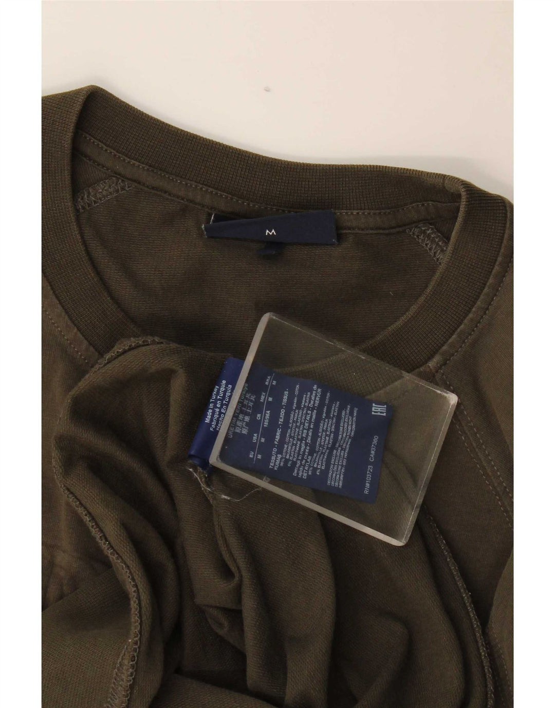 Armani Jeans Мужской свитшот с рисунком из хлопка среднего цвета хаки