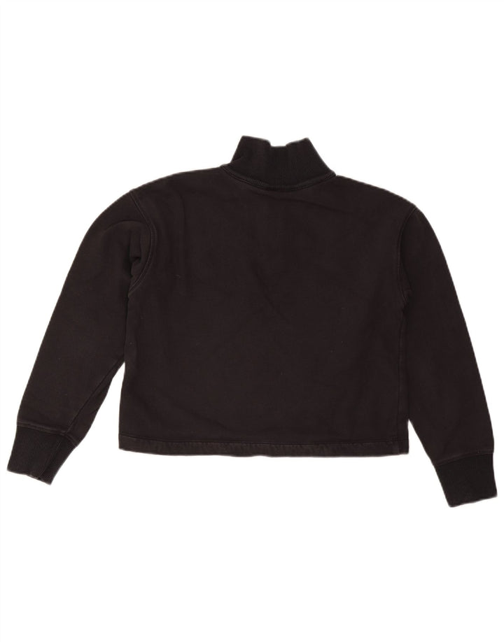 Женский укороченный джемпер с воротником на молнии CHAMPION, UK 6 XS, черный