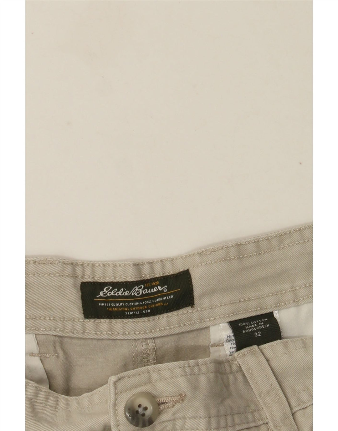 Мужские шорты чинос Eddie Bauer W32 среднего серого цвета, хлопок