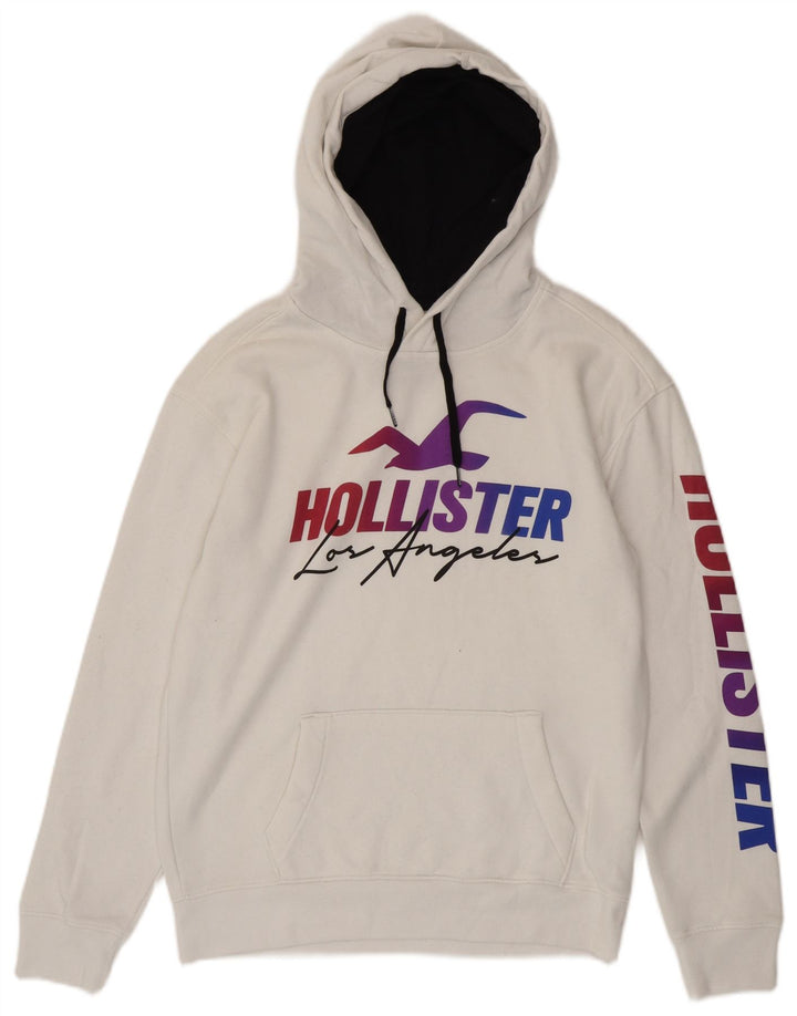 Мужской джемпер с капюшоном HOLLISTER, маленький белый, хлопок