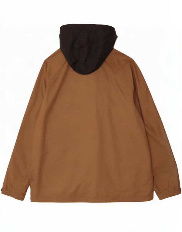 Мужская дождевик Timberland с капюшоном UK 42 2XL Коричневый нейлон с цветными блоками
