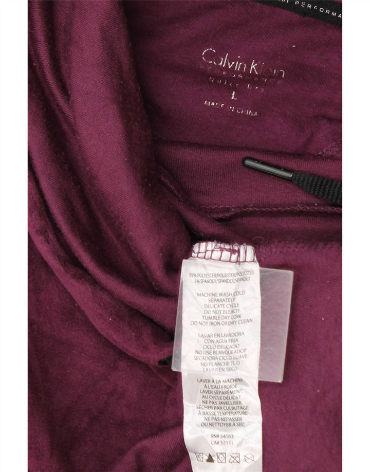 Женский велюровый свитер Calvin Klein UK 16, большой темно-бордовый полиэстер