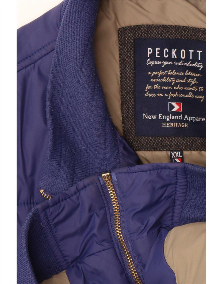 Мужская стеганая куртка Peckott UK 44 2XL Темно-синий Полиамид