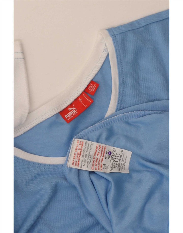 Мужская футболка Puma, верх, средний синий, полиэстер с цветными блоками