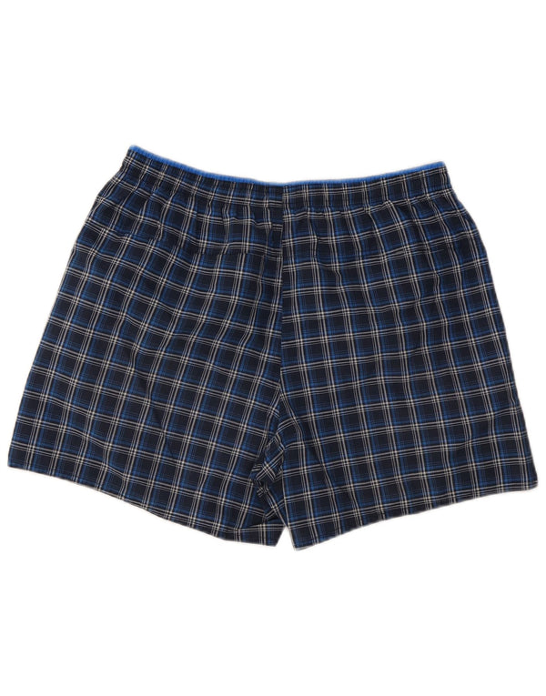 Adidas Mens Sport Shorts Medium  Navy Blue Check Polyester