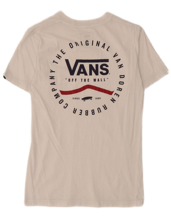 Мужская футболка классического кроя с рисунком Vans Top XS, белый хлопок