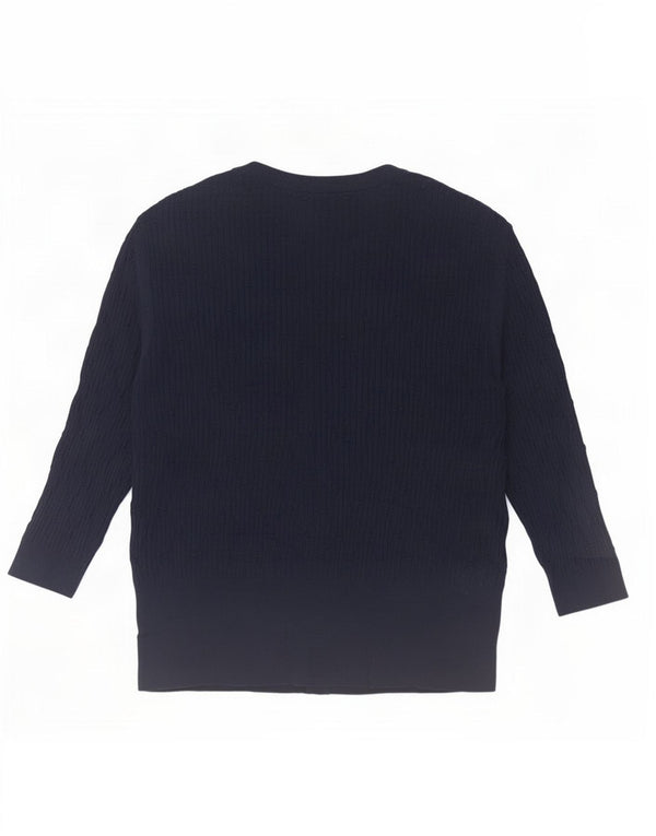 Женский кардиган с рукавом 3/4 Marks & Spencer UK 16, большой темно-синий