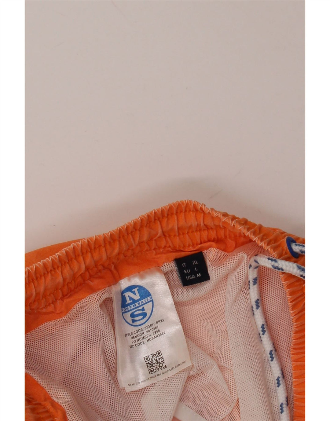 Мужские шорты для плавания NORTH SAILS, большие оранжевые, полиамид