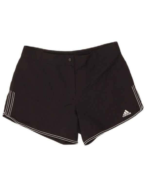 Женские шорты Adidas UK 12 Medium W30 Черные полиэстер