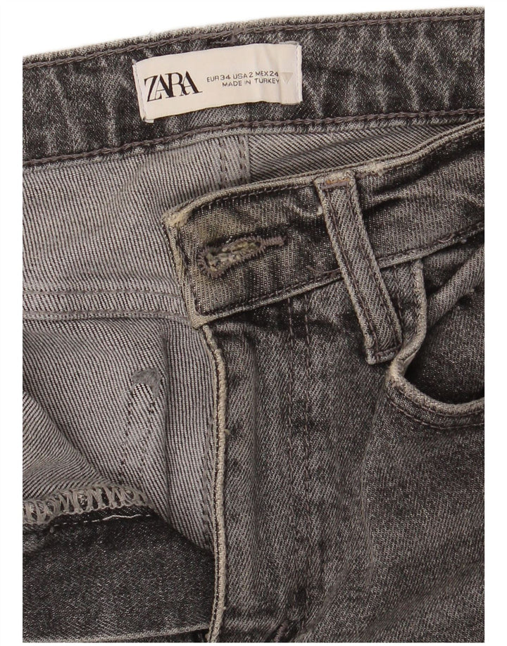 Женские узкие джинсы Zara EU 34 2XS W24 L26 Серые