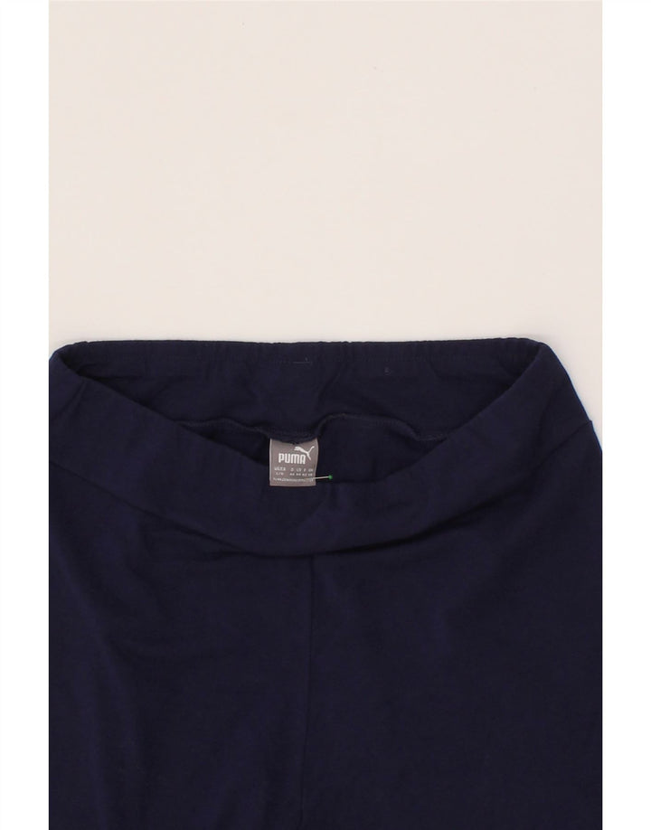 PUMA Womens Graphic Leggings UK 14 Medium Navy Blue Vintage Puma and Second-Hand Puma from Messina Hembry 