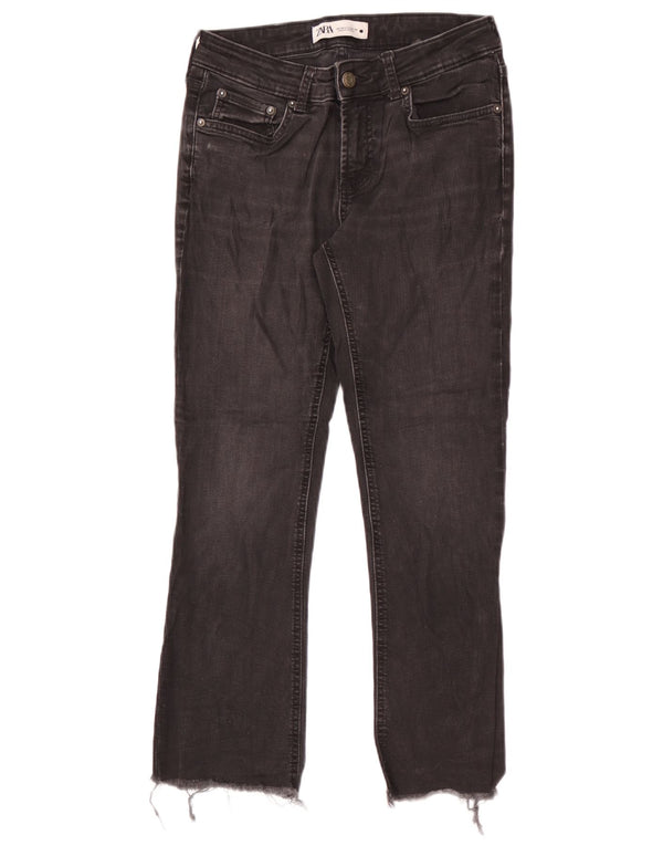 Женские прямые джинсы Zara EU 38, маленькие W28 L26, черный хлопок