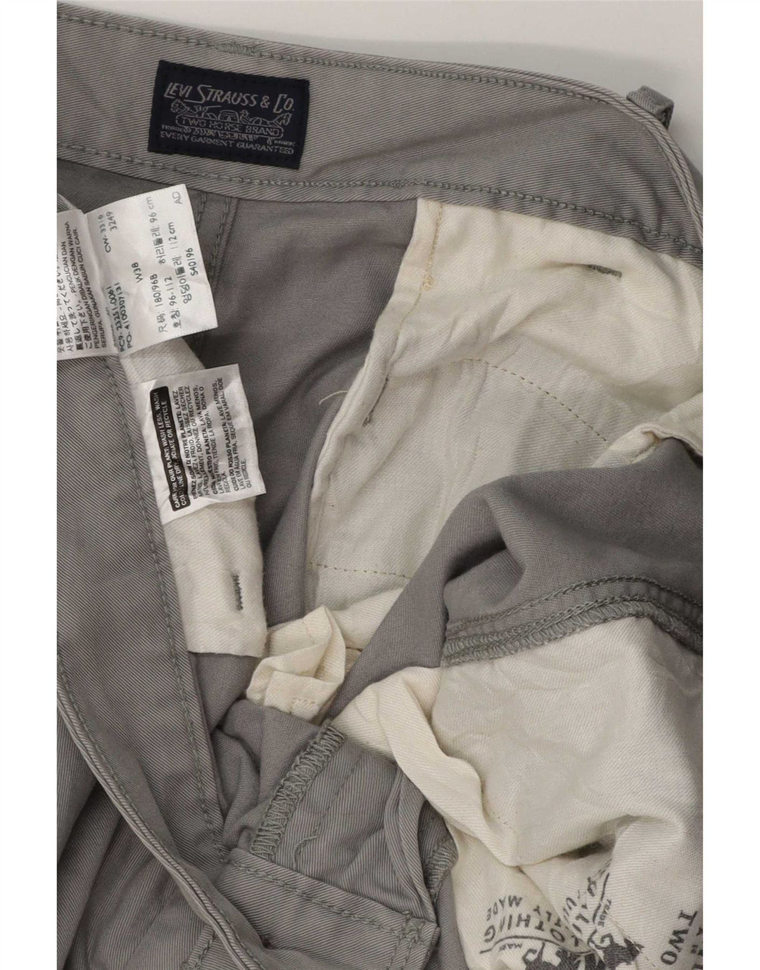 Мужские шорты-карго Levi's W38 XL, серые, хлопок
