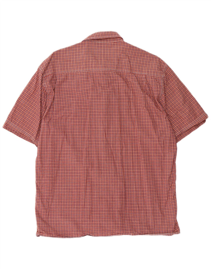 WRANGLER Мужская рубашка с коротким рукавом XL, красная клетка, хлопок