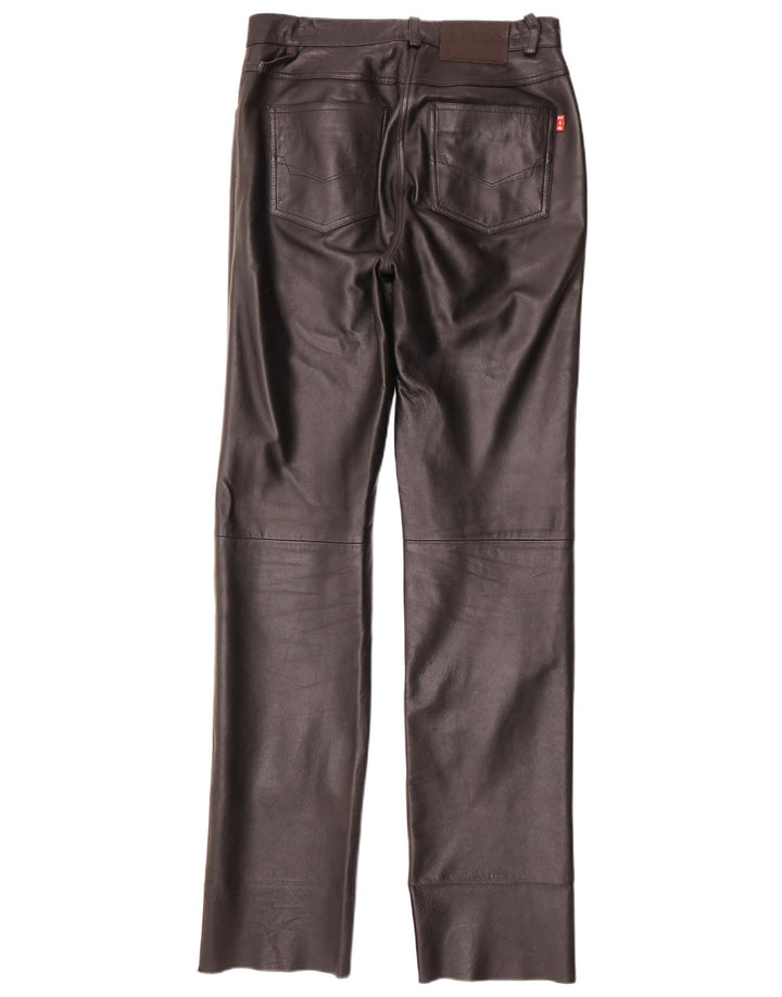 Брюки женские прямые кожаные H.I.S EU 38 Medium W28 L34 черные
