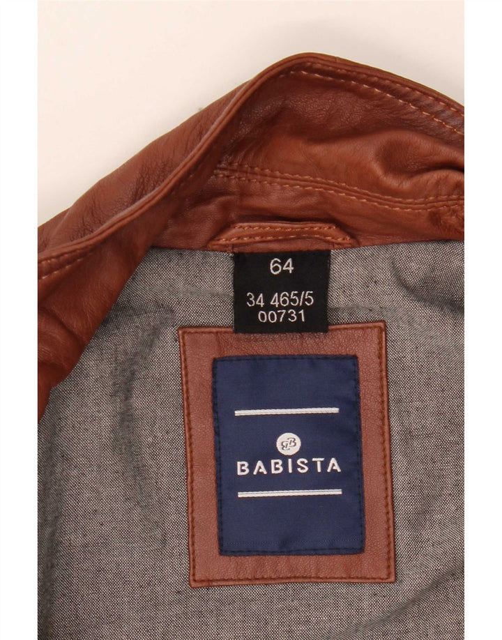 Мужская кожаная куртка Babista EU 64 7XL Коричневая кожа