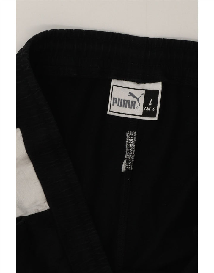Мужские спортивные шорты PUMA, большие черные цветные блоки