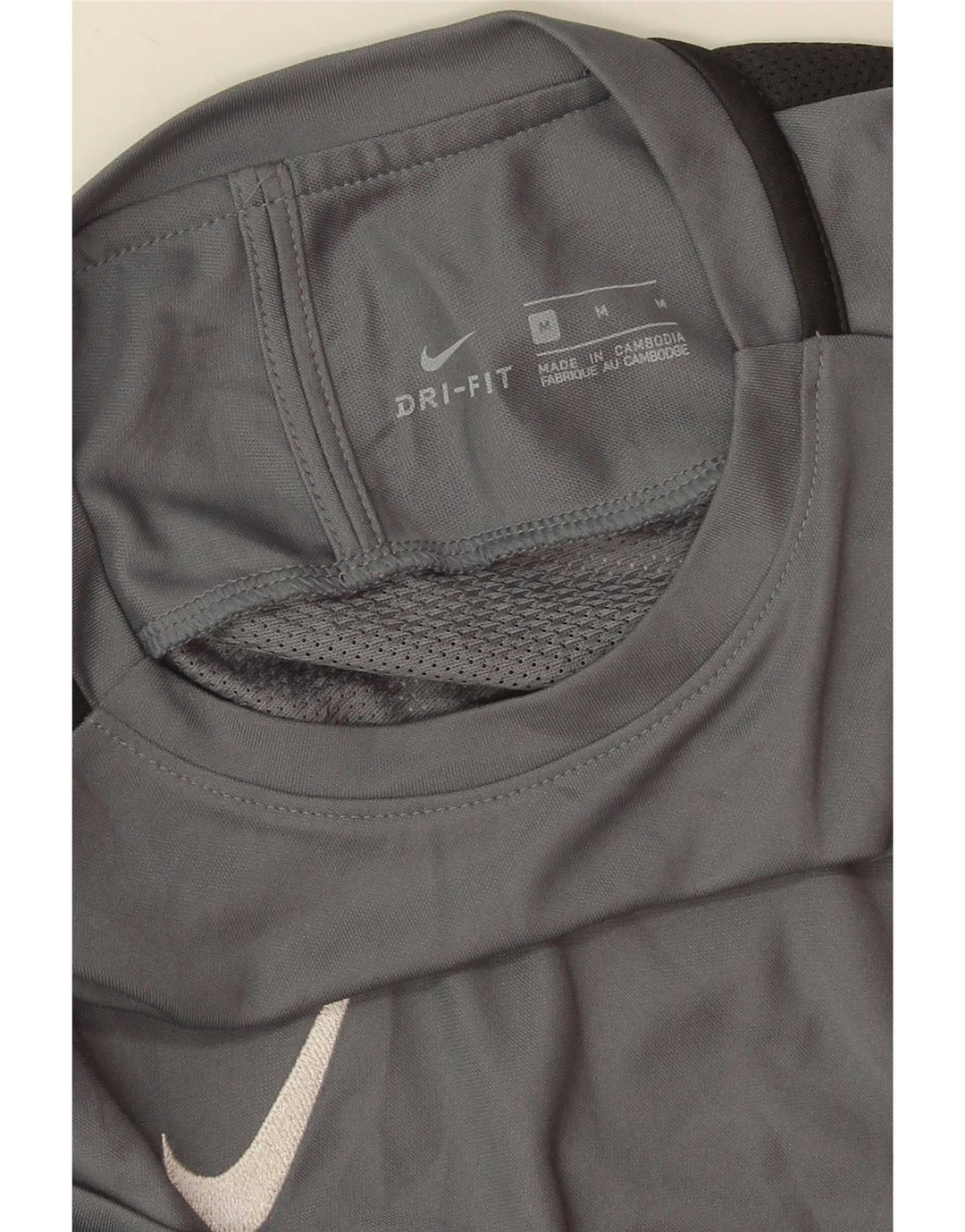 Мужская футболка Nike Dri Fit среднего серого цвета с цветными блоками