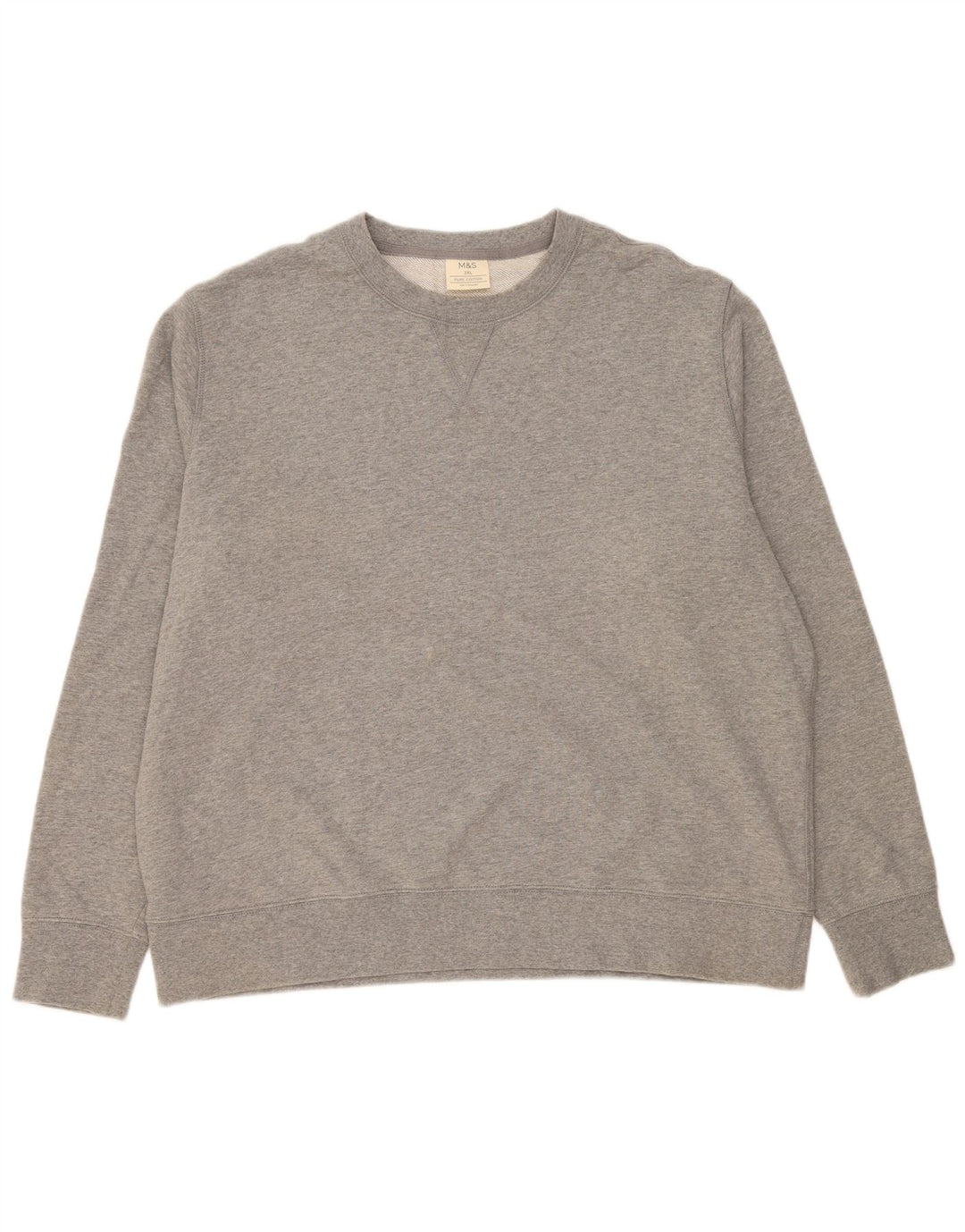 Мужской свитер Marks & Spencer 3XL, серый хлопок