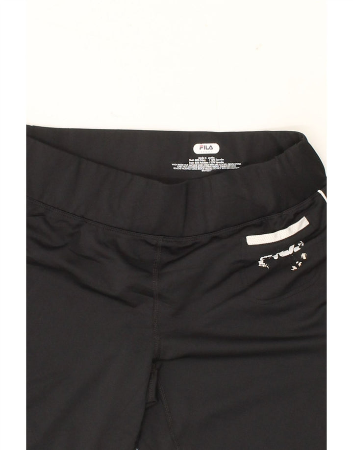 FILA Womens Sport Shorts UK 8 Small Black Polyester Vintage Fila and Second-Hand Fila from Messina Hembry 