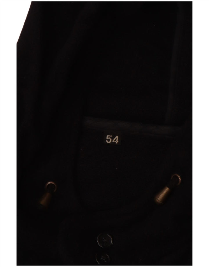 VINTAGE Мужской дафлкот с капюшоном IT 54 2XL Темно-синий