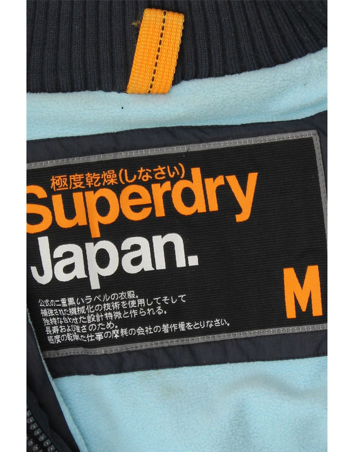 Женская ветровка с капюшоном Superdry UK 14, средний темно-синий нейлон