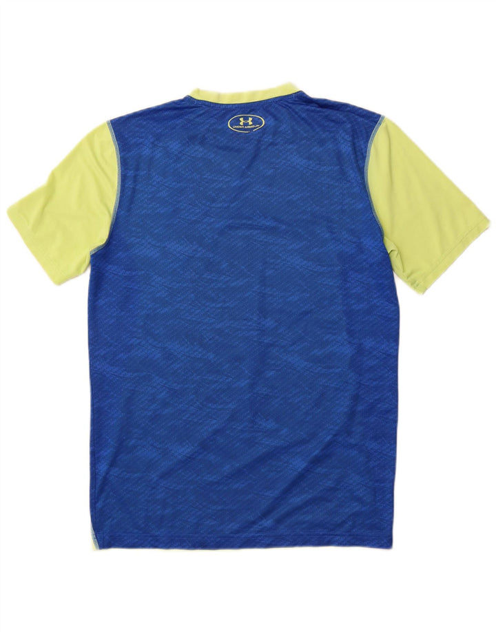 Мужская футболка Under Armour Heat Gear, маленькая, зеленая, с цветными блоками