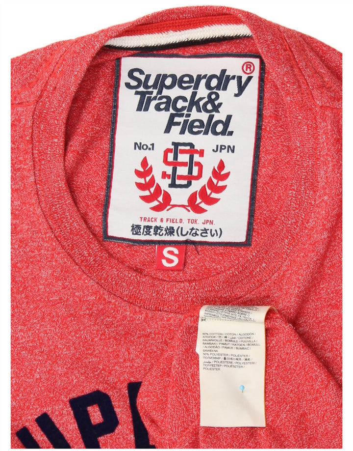 SUPERDRY Мужская футболка с рисунком, маленький красный хлопок