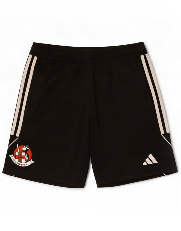 Adidas Mens Crusaders F.C. Спортивные шорты стандартного кроя с рисунком, средние черные