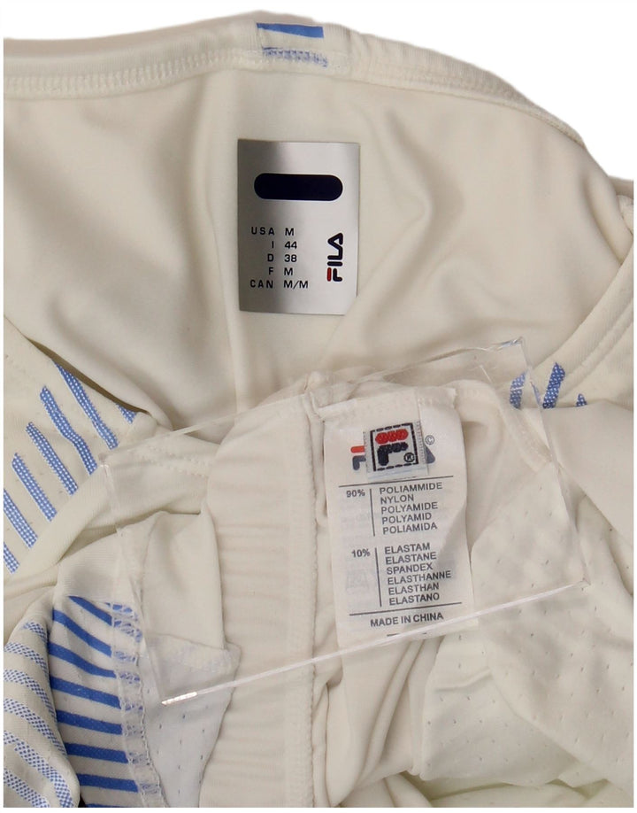 FILA Женский жилет IT 44 Средний Белый Полосатый Полиамид