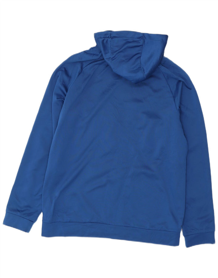 Мужской свитер с капюшоном на молнии Nike Dri Fit, большой синий полиэстер
