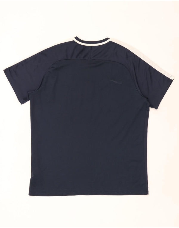 Мужская футболка Nike Dri Fit Top XL Темно-синяя с цветными блоками