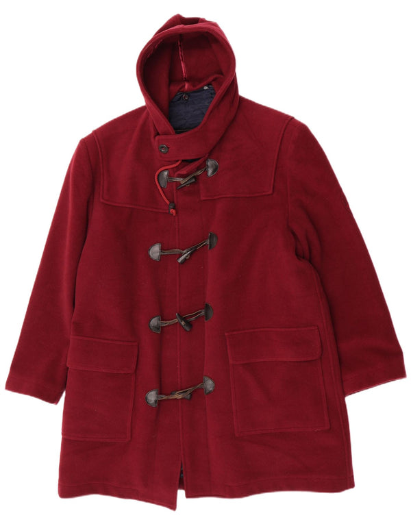 Мужской дафлкот свободного кроя с капюшоном Marina Yachting IT 48 Medium Maroon Wool