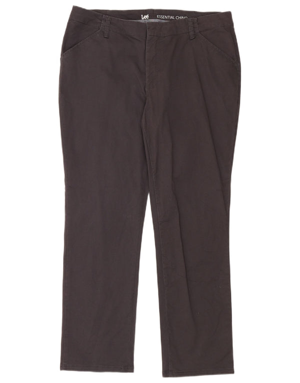 Женские прямые брюки чинос Lee, размер США 14 XL, W36 L30, серый хлопок