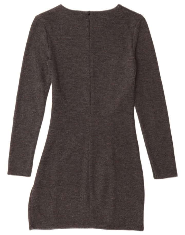 Женское платье-джемпер Zara UK 8, маленькое серое, хлопок