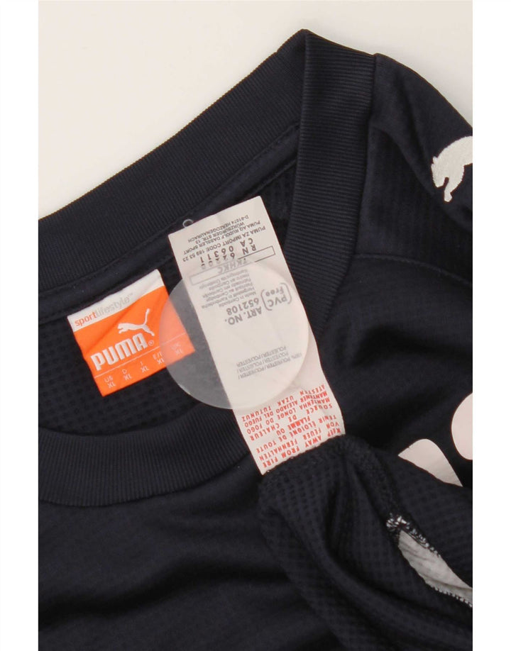 Мужской свитшот с рисунком Puma XL, темно-синий, полиэстер