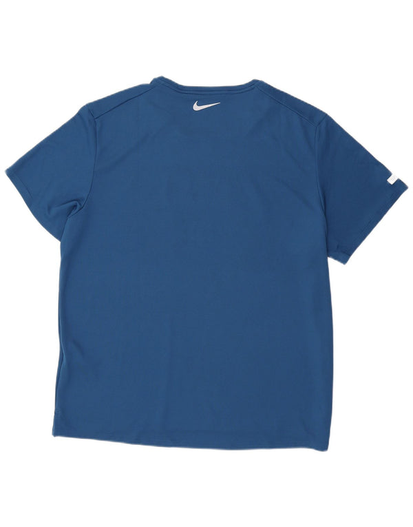 Мужская футболка с рисунком Nike Dri Fit Top XL, синий полиэстер