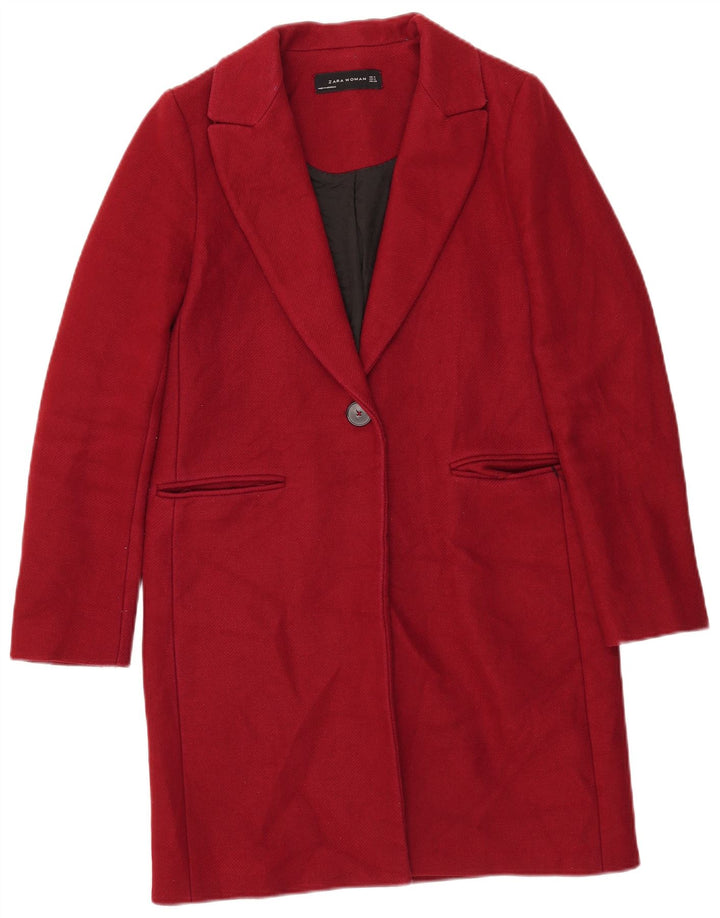 Женское пальто Zara UK 12, средний красный