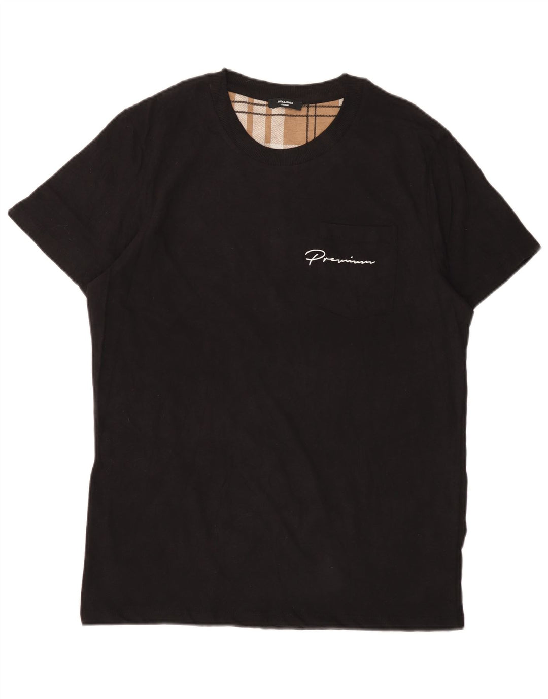 Мужская футболка JACK & JONES, большой черный хлопок